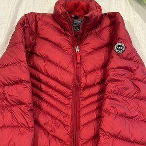 Abercrombie down insulated Puffer Coat SZ SMALL maroon color puffer
